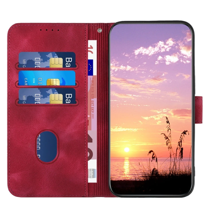 For Samsung Galaxy S25+ 5G YX0060 Elephant Head Embossed Phone Leather Case with Lanyard(Rose Red) - Galaxy S25+ 5G Cases by PMC Jewellery | Online Shopping South Africa | PMC Jewellery | Buy Now Pay Later Mobicred