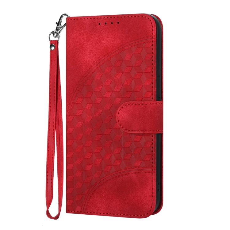 For Samsung Galaxy S25+ 5G Elephant Head Embossed Phone Leather Case with Lanyard(Red) - free shipping - PMC Jewellery - Order now!