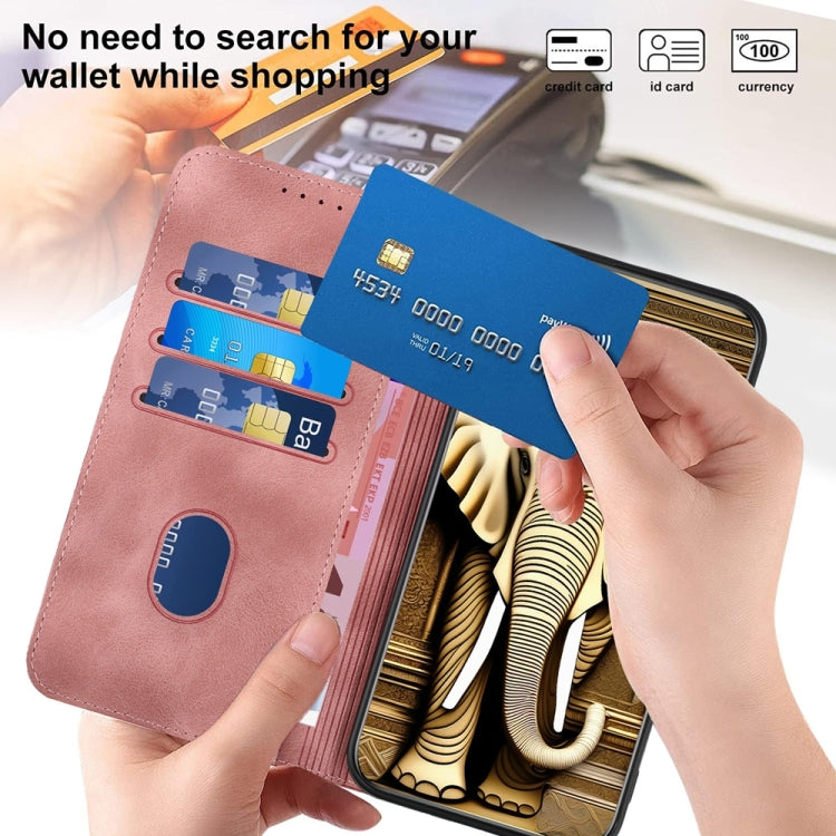 For Samsung Galaxy S25 Ultra 5G YX0060 Elephant Head Embossed Phone Leather Case with Lanyard(Pink) - Galaxy S25 Ultra 5G Cases by PMC Jewellery | Online Shopping South Africa | PMC Jewellery | Buy Now Pay Later Mobicred