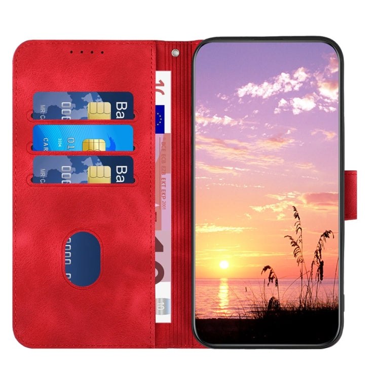 For Samsung Galaxy S25 Ultra 5G YX0060 Elephant Head Embossed Phone Leather Case with Lanyard(Red) - Galaxy S25 Ultra 5G Cases by PMC Jewellery | Online Shopping South Africa | PMC Jewellery | Buy Now Pay Later Mobicred