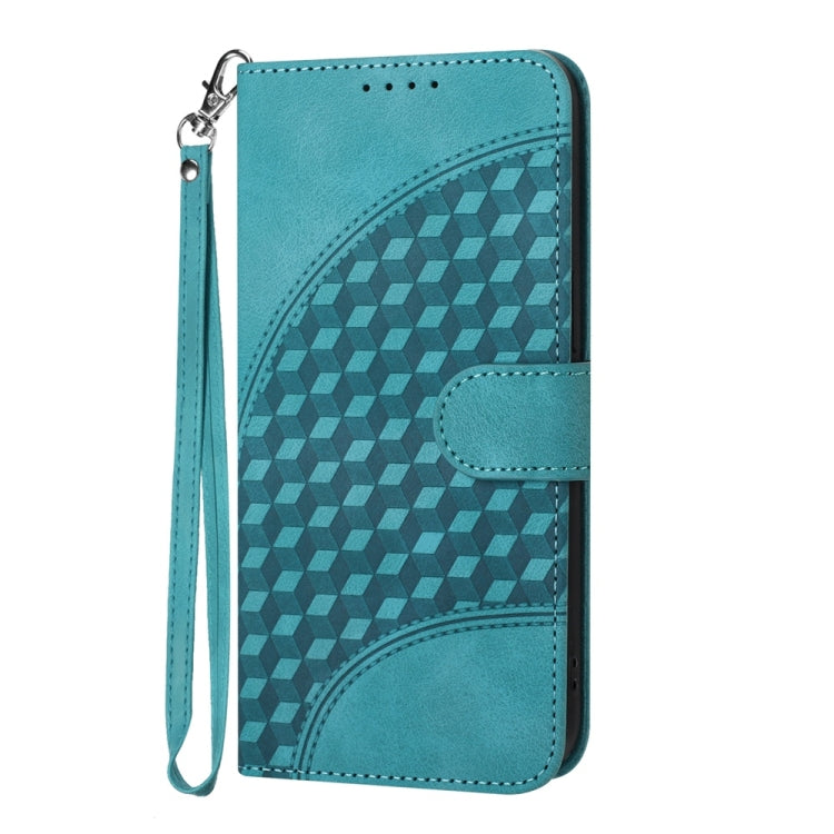 For Samsung Galaxy S25 Ultra 5G YX0060 Elephant Head Embossed Phone Leather Case with Lanyard(Light Blue) - Galaxy S25 Ultra 5G Cases by PMC TechLife | Online Shopping South Africa | PMC TechLife | Buy Now Pay Later Mobicred