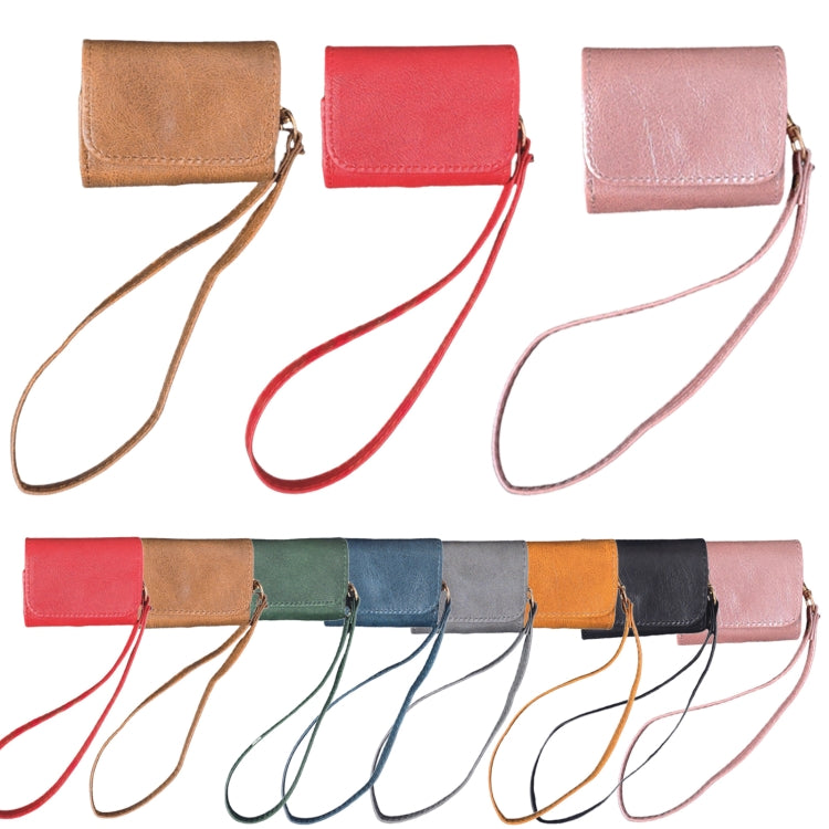 For AirPods 4 Cowhide Texture PU Headset Shockproof Case(Pink) - For AirPods 4 by PMC Jewellery | Online Shopping South Africa | PMC Jewellery | Buy Now Pay Later Mobicred