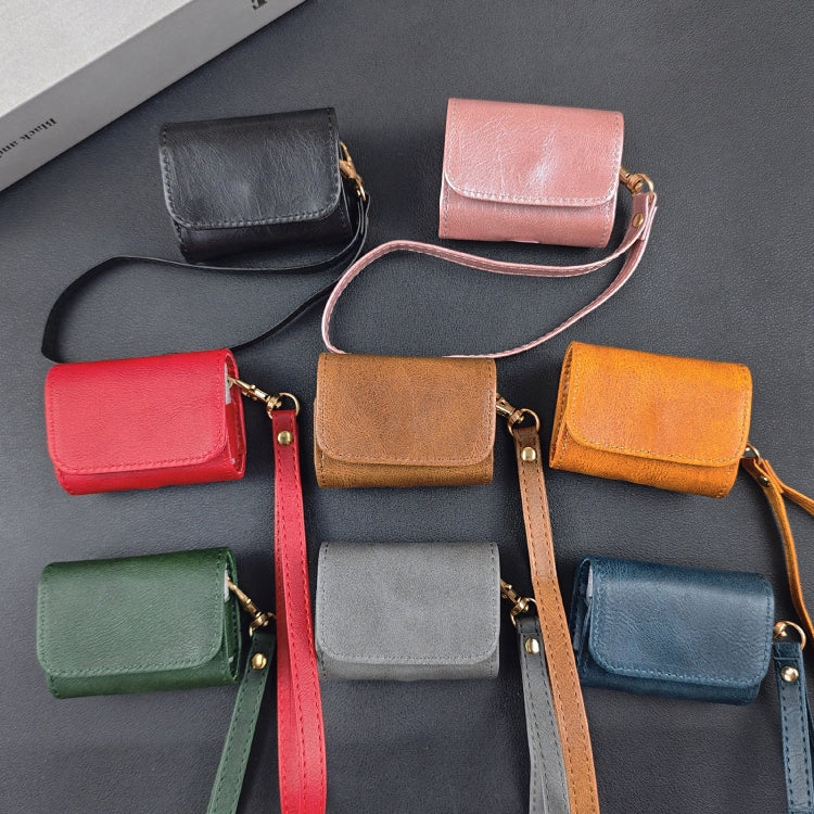 For AirPods 3 Cowhide Texture PU Headset Shockproof Case(Coffee) - For AirPods 3 by PMC Jewellery | Online Shopping South Africa | PMC Jewellery | Buy Now Pay Later Mobicred