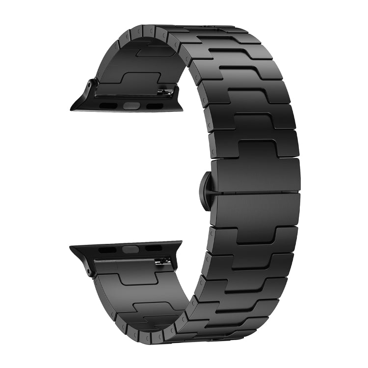 For Apple Watch 46mm / 49mm / 45mm / 44mm Side Release Stainless Steel Watch Band(Black) - free shipping - PMC TechLife - Order now!