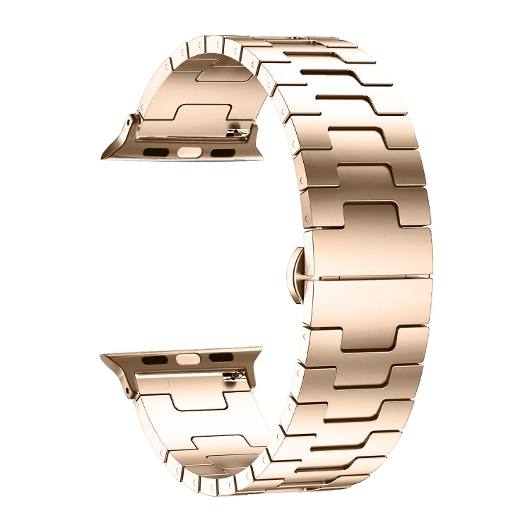 For Apple Watch 46mm / 49mm / 45mm / 44mm Side Release Stainless Steel Watch Band(Rose Gold) - free shipping - PMC TechLife - Order now!