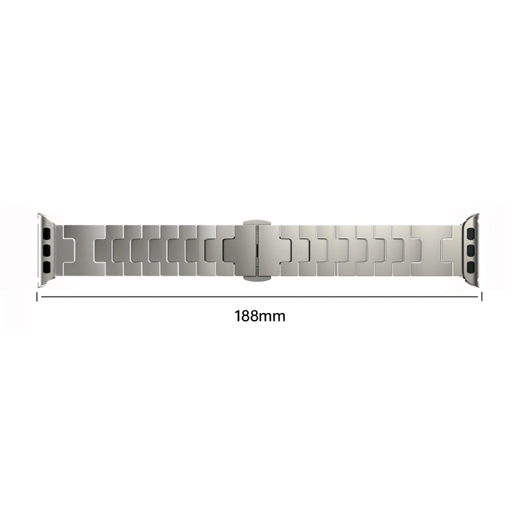 For Apple Watch 46mm / 49mm / 45mm / 44mm Side Release Stainless Steel Watch Band(Titanium) - free shipping - PMC TechLife - Order now!