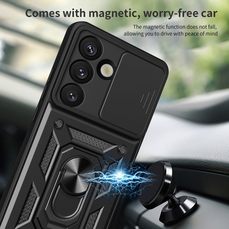 For Samsung Galaxy S25 5G Sliding Camera Cover Design TPU+PC Phone Case(Rose Gold) - Galaxy S25 5G Cases by PMC Jewellery | Online Shopping South Africa | PMC Jewellery | Buy Now Pay Later Mobicred