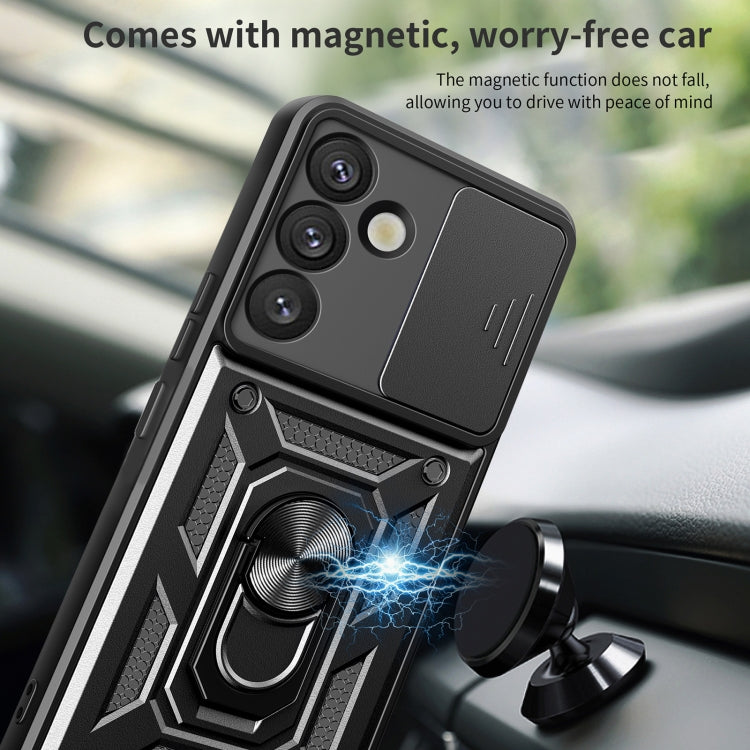 For Samsung Galaxy S25+ 5G Sliding Camera Cover Design TPU+PC Phone Case(Silver) - Galaxy S25+ 5G Cases by PMC Jewellery | Online Shopping South Africa | PMC Jewellery | Buy Now Pay Later Mobicred