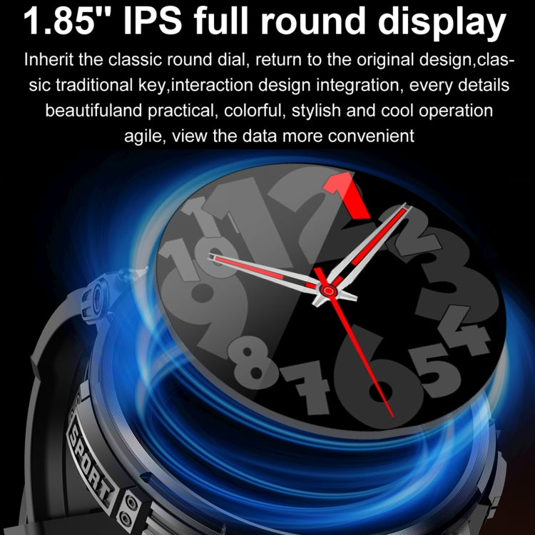 LEMFO K66 1.85 inch Bluetooth Call Smart Watch, Support Heart Rate / Blood Oxygen(Black) - free shipping - PMC TechLife - Order now!