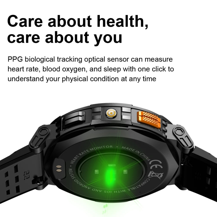LEMFO K66 1.85 inch Bluetooth Call Smart Watch, Support Heart Rate / Blood Oxygen(Black) - free shipping - PMC TechLife - Order now!