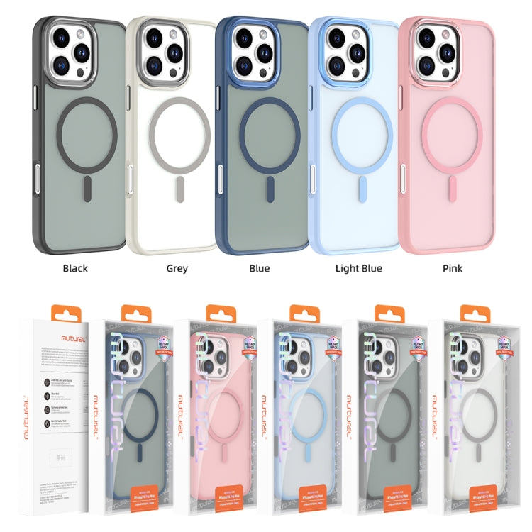 For iPhone 16 Mutural Skin Feel Series Frosted MagSafe Magnetic Phone Case(Black) - free shipping - PMC Jewellery - Order now!
