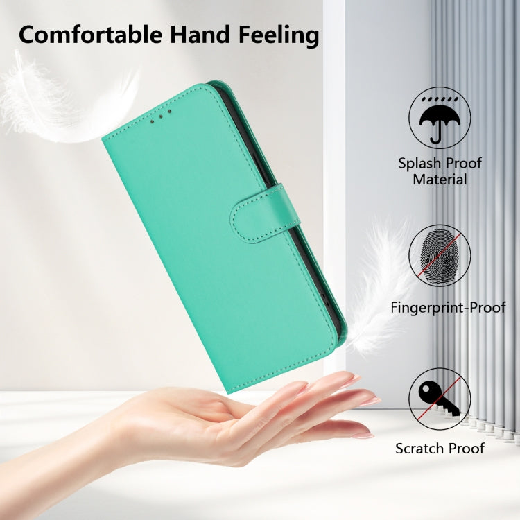 For Motorola Moto G Play 5G 2024 Global Skin Feel Solid Color Leather Phone Case with Lanyard(Green) - Motorola Cases by PMC Jewellery | Online Shopping South Africa | PMC Jewellery | Buy Now Pay Later Mobicred