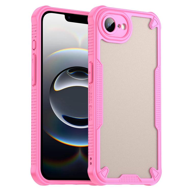 For iPhone 16e Armor Glaze PC Hybrid TPU Phone Case(Pink) - iPhone 16e Cases by PMC TechLife | Online Shopping South Africa | PMC TechLife | Buy Now Pay Later Mobicred