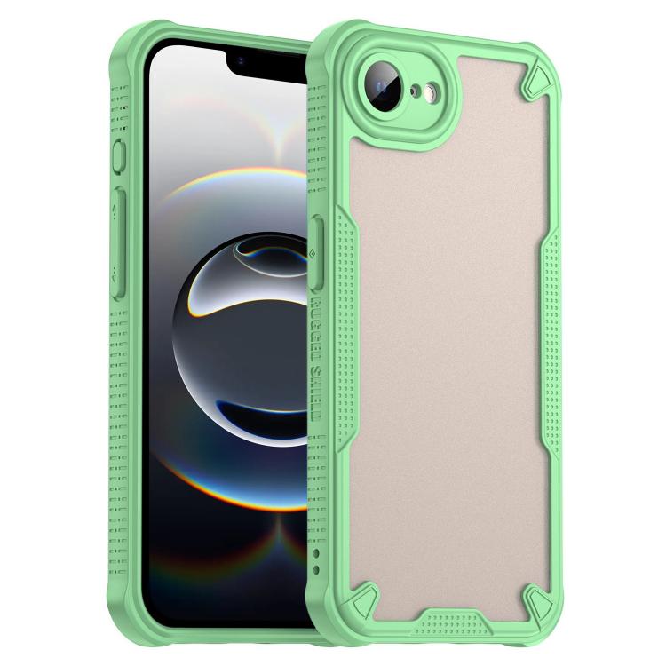For iPhone 16e Armor Glaze PC Hybrid TPU Phone Case(Green) - iPhone 16e Cases by PMC TechLife | Online Shopping South Africa | PMC TechLife | Buy Now Pay Later Mobicred