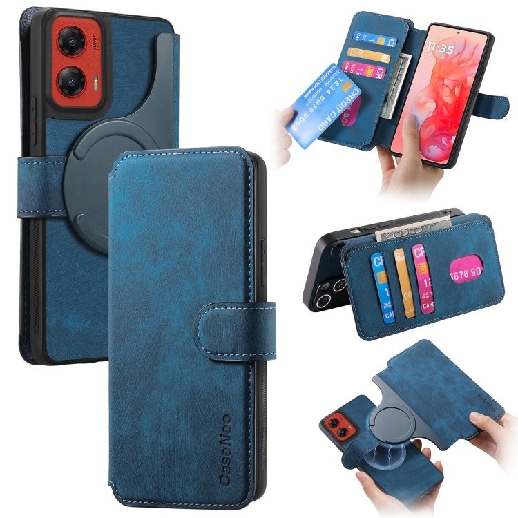 For Motorola Moto G Stylus 5G 2024 CaseNeo MagSafe RFID Anti-theft Retro Leather Phone Case(Blue) - free shipping - PMC Jewellery - Order now!
