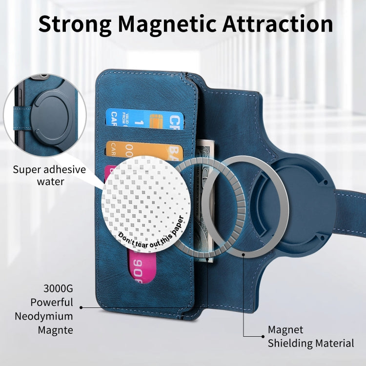 For Motorola Moto G Stylus 5G 2024 CaseNeo MagSafe RFID Anti-theft Retro Leather Phone Case(Blue) - free shipping - PMC Jewellery - Order now!
