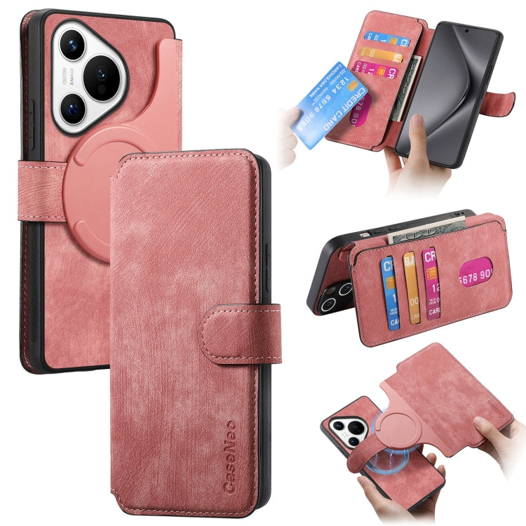 For Huawei Pura 70 CaseNeo MagSafe RFID Anti-theft Retro Leather Phone Case(Pink) - free shipping - PMC Jewellery - Order now!