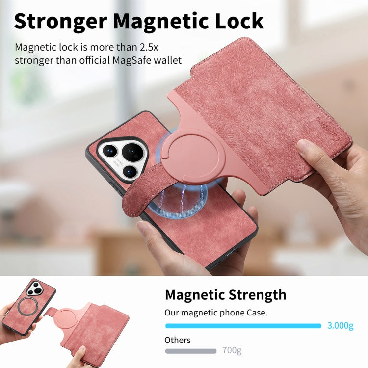 For Huawei Pura 70 CaseNeo MagSafe RFID Anti-theft Retro Leather Phone Case(Pink) - free shipping - PMC Jewellery - Order now!