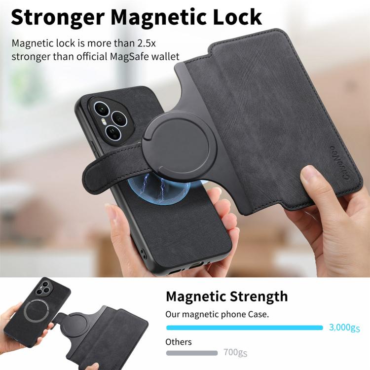 For Honor 400 Pro Global 160.8mm CaseNeo MagSafe RFID Anti-theft Retro Leather Phone Case(Black) - free shipping - PMC TechLife - Order now!