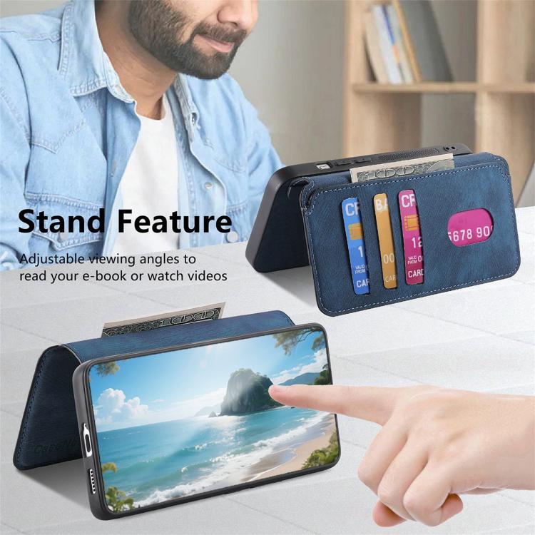 For Honor 400 Pro Global 160.8mm CaseNeo MagSafe RFID Anti-theft Retro Leather Phone Case(Blue) - free shipping - PMC TechLife - Order now!