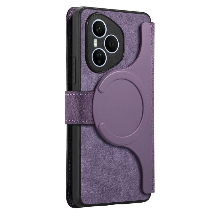 For Honor 400 Pro Global 160.8mm CaseNeo MagSafe RFID Anti-theft Retro Leather Phone Case(Purple) - free shipping - PMC TechLife - Order now!