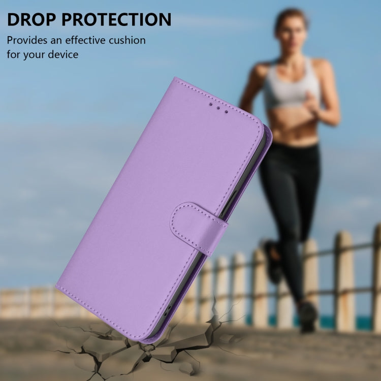 For Huawei Pura 70 Skin Feel Solid Color Leather Phone Case with Lanyard(Lavender Purple) - Huawei Cases by PMC Jewellery | Online Shopping South Africa | PMC Jewellery | Buy Now Pay Later Mobicred