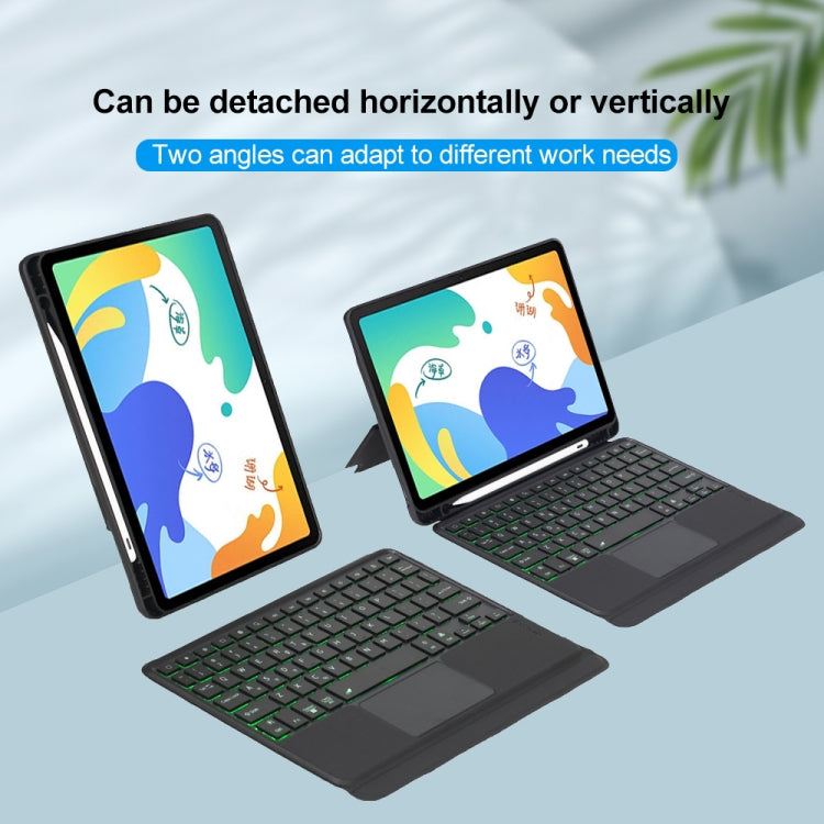 For Honor V6 / Tablet V7 Detachable Backlit Bluetooth Keyboard Leather Case with Touchpad(Black) - free shipping - PMC Jewellery - Order now!