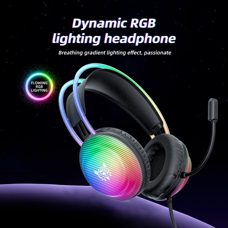 ONIKUMA X29 Head-mounted RGB Light Wired Gaming Headset, Cable Length: 2.2m(Black) - Multimedia Headset by ONIKUMA | Online Shopping South Africa | PMC TechLife | Buy Now Pay Later Mobicred