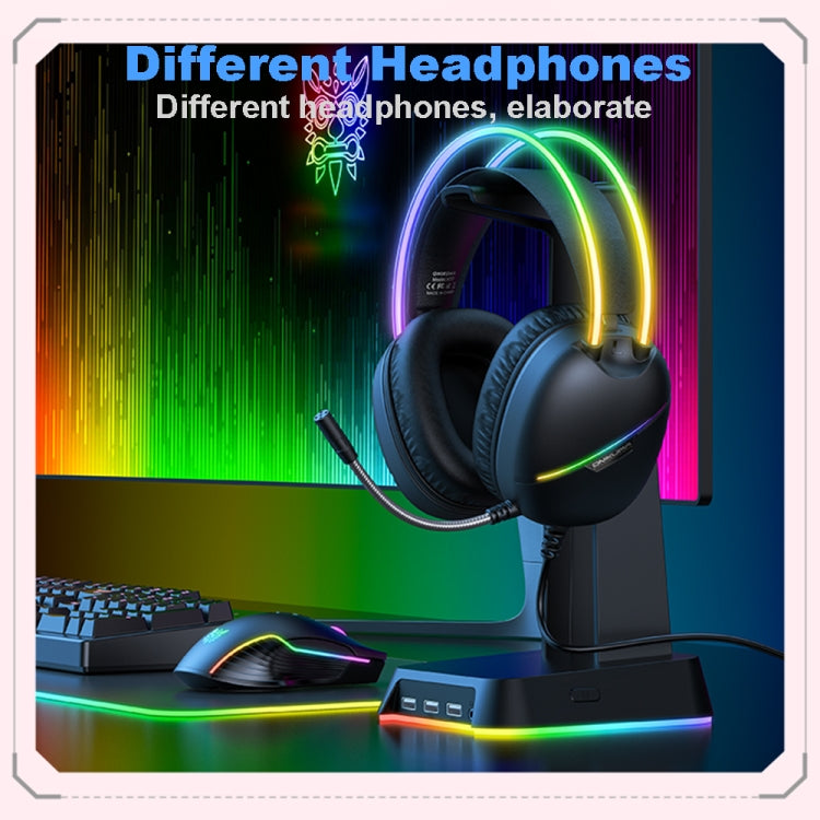 ONIKUMA X33 Head-mounted RGB Light E-Sports Gaming Headset, Cable Length: 2m(Black) - Multimedia Headset by ONIKUMA | Online Shopping South Africa | PMC TechLife | Buy Now Pay Later Mobicred