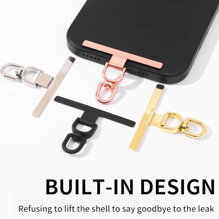 360 Degree Rotation T-shape Metal Mobile Phone Lanyard Fixing Gasket(Rose Gold) - free shipping - PMc TechLife - Order now!