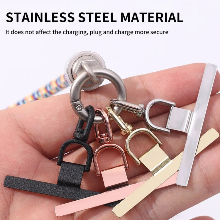 360 Degree Rotation T-shape Metal Mobile Phone Lanyard Fixing Gasket(Rose Gold) - free shipping - PMc TechLife - Order now!