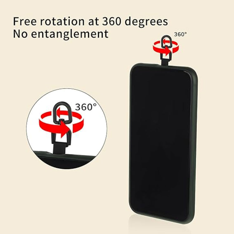 360 Degree Rotation Oval Metal Mobile Phone Lanyard Fixing Gasket(Gold) - free shipping - PMc TechLife - Order now!