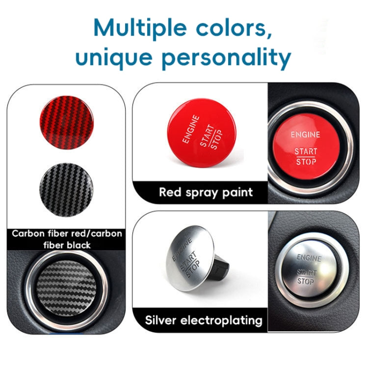 Car Keyless One-key Start Button Switch 2215450714 for Mercedes-Benz W164 / W205(Carbon Fiber Red) - free shipping - PMC Jewellery - Order now!