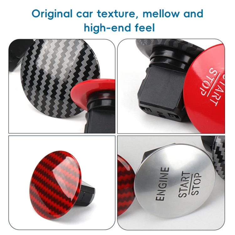 Car Keyless One-key Start Button Switch 2215450714 for Mercedes-Benz W164 / W205(Carbon Fiber Red) - free shipping - PMC Jewellery - Order now!