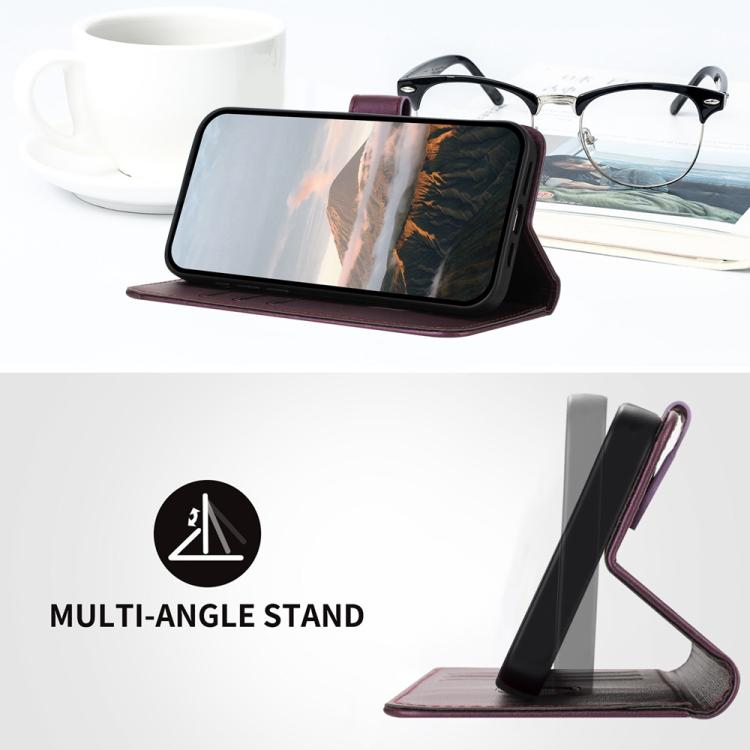 For iPhone 17 Air Triangle Pattern Buckle Clasp Leather Phone Case(Dark Purple) - free shipping - PMc TechLife - Order now!