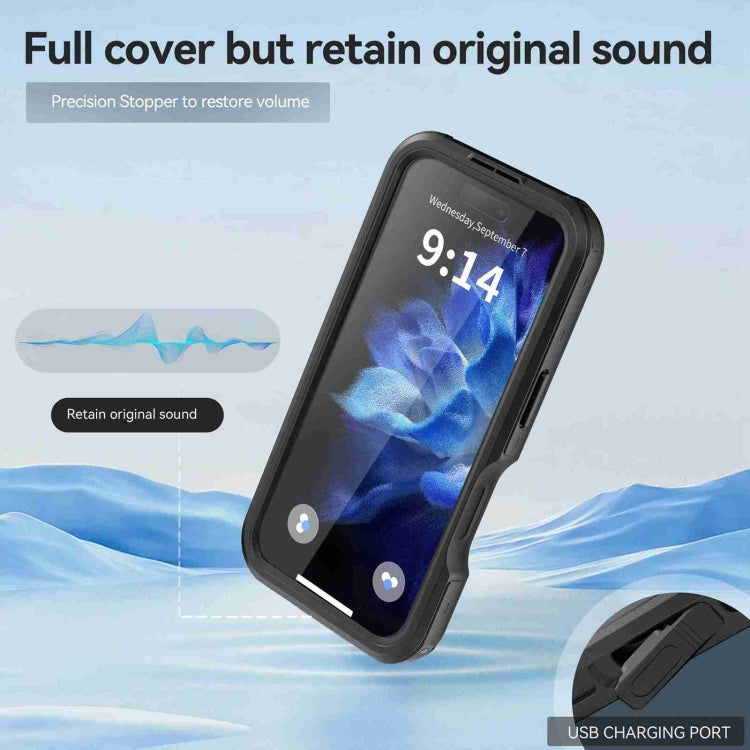 For iPhone 16 RedPepper IP68 Waterproof Triple-proof MagSafe Phone Case(Black) - free shipping - PMC Jewellery - Order now!
