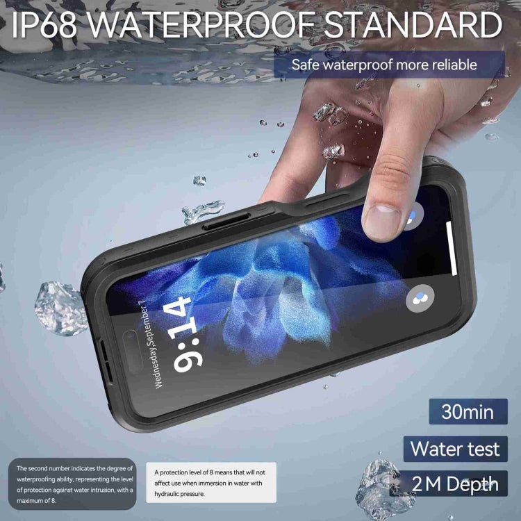 For iPhone 16 RedPepper IP68 Waterproof Triple-proof MagSafe Phone Case(Black) - free shipping - PMC Jewellery - Order now!