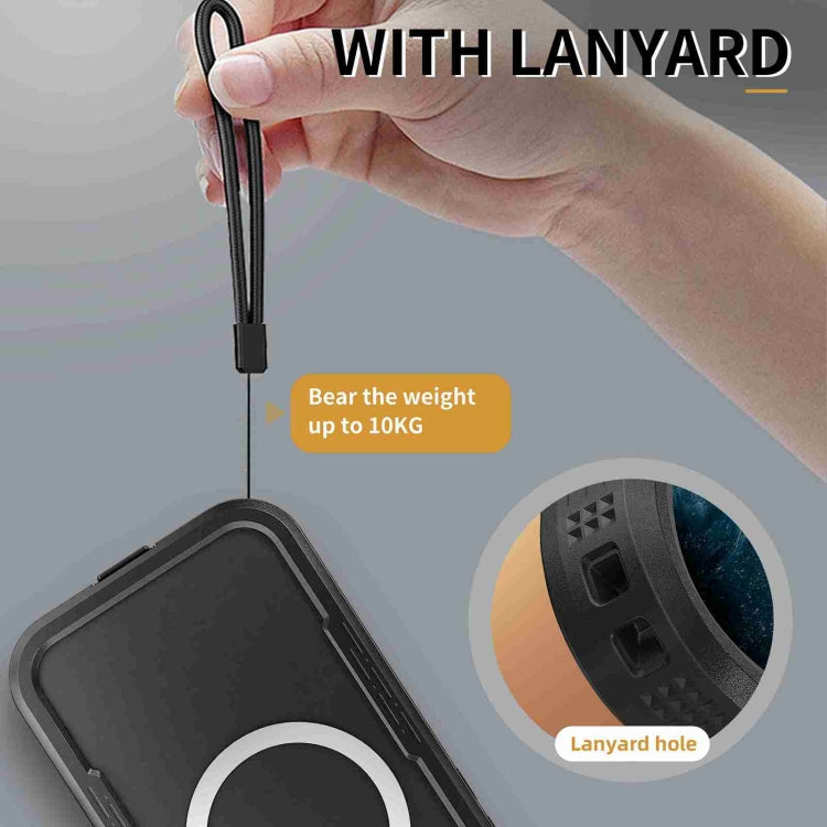 For iPhone 16 Pro RedPepper IP68 Waterproof Triple-proof MagSafe Phone Case(Black) - free shipping - PMC Jewellery - Order now!