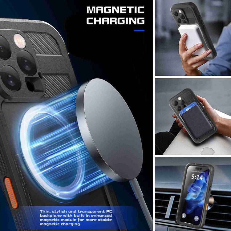 For iPhone 16 Pro RedPepper IP68 Waterproof Triple-proof MagSafe Phone Case(Black) - free shipping - PMC Jewellery - Order now!