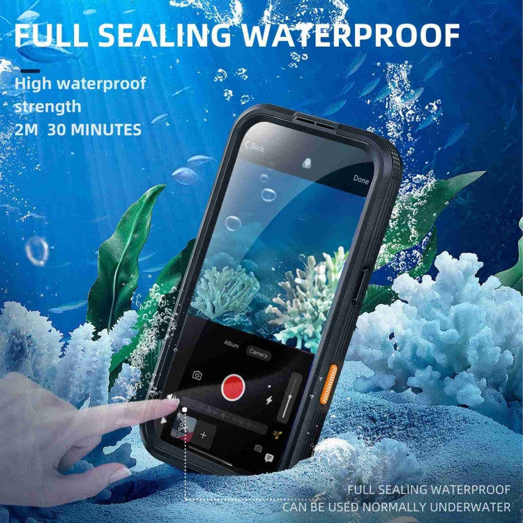For iPhone 16 Pro RedPepper IP68 Waterproof Triple-proof MagSafe Phone Case(Black) - free shipping - PMC Jewellery - Order now!
