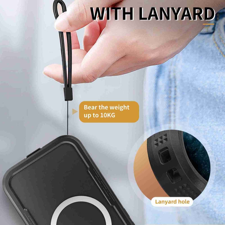 For iPhone 16 RedPepper IP68 Waterproof Triple-proof MagSafe Phone Case(Black) - free shipping - PMC Jewellery - Order now!