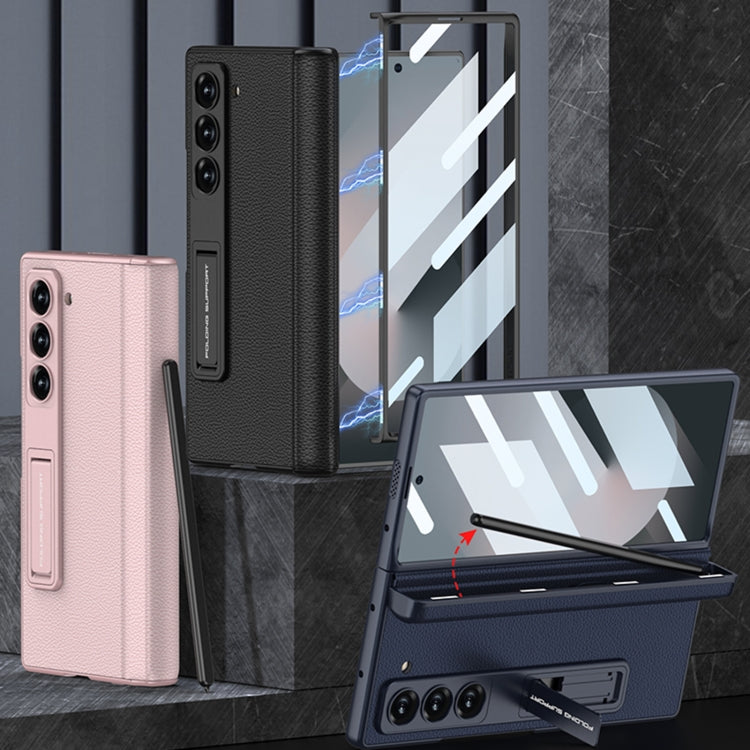 For Samsung Galaxy Z Fold6 GKK Integrated Magnetic Leather Flip Phone Case with Pen Box, Not Included Pen(Carbon Fiber) - free shipping - PMC Jewellery - Order now!