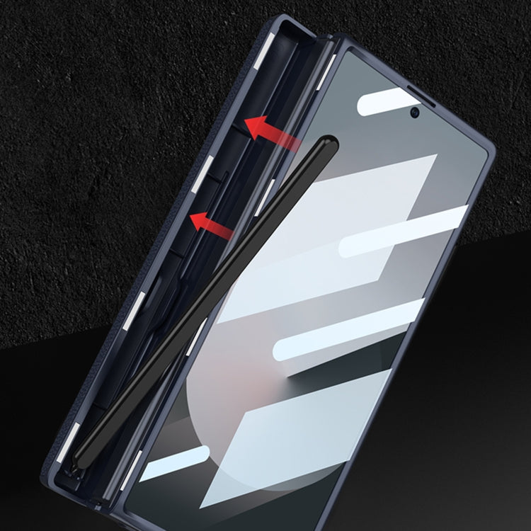 For Samsung Galaxy Z Fold6 GKK Integrated Magnetic Leather Flip Phone Case with Pen Box, Not Included Pen(Carbon Fiber) - free shipping - PMC Jewellery - Order now!