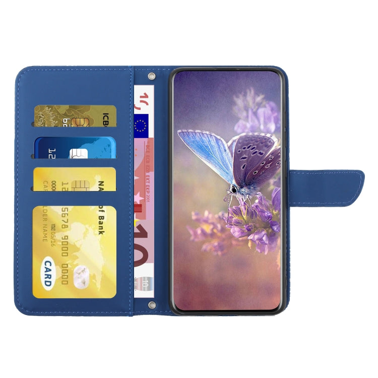 For Samsung Galaxy S25+ 5G Skin Feel Butterfly Embossed Flip Leather Phone Case(Blue) - Galaxy S25+ 5G Cases by PMC Jewellery | Online Shopping South Africa | PMC Jewellery | Buy Now Pay Later Mobicred