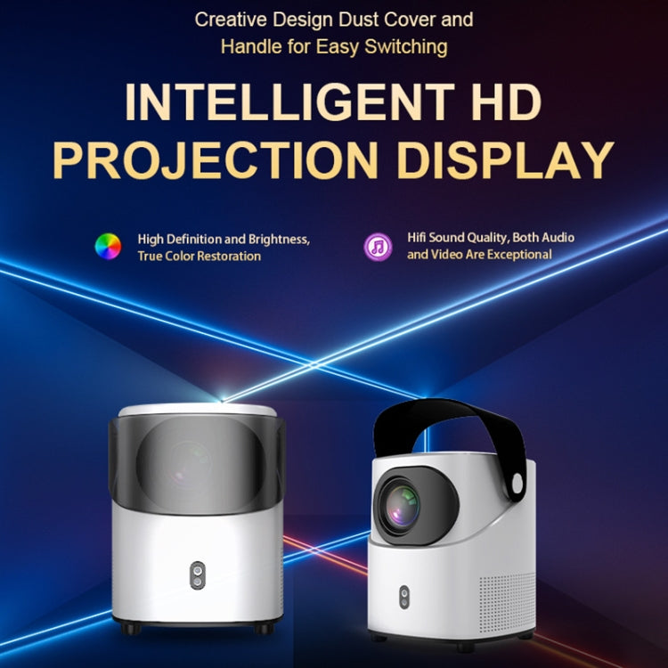 T-2 1920 x 1080P 240ANSI HiSilicon 352 Android 9.0 Portable Projector, EU Plug(White) - LED Projector by PMC TechLife | Online Shopping South Africa | PMC TechLife | Buy Now Pay Later Mobicred