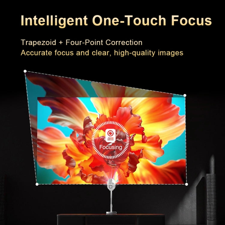TS-3 1280x720P 260ANSI HiSilicon 352 Android 9.0 Telescopic Projector, EU Plug(White) - LED Projector by PMC TechLife | Online Shopping South Africa | PMC TechLife | Buy Now Pay Later Mobicred