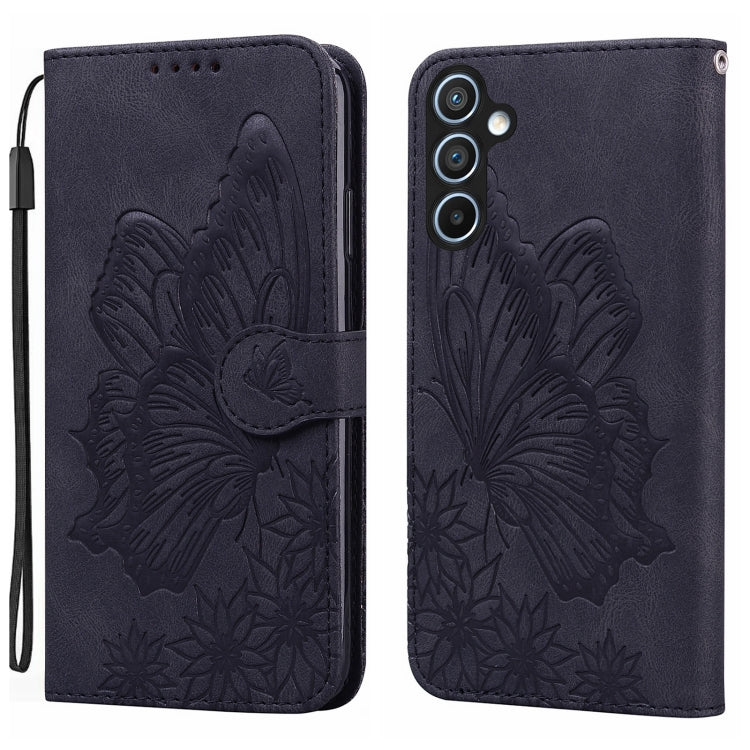 For Samsung Galaxy S25 5G Retro Skin Feel Butterflies Embossing Horizontal Flip Leather Phone Case(Black) - free shipping - PMC Jewellery - Order now!
