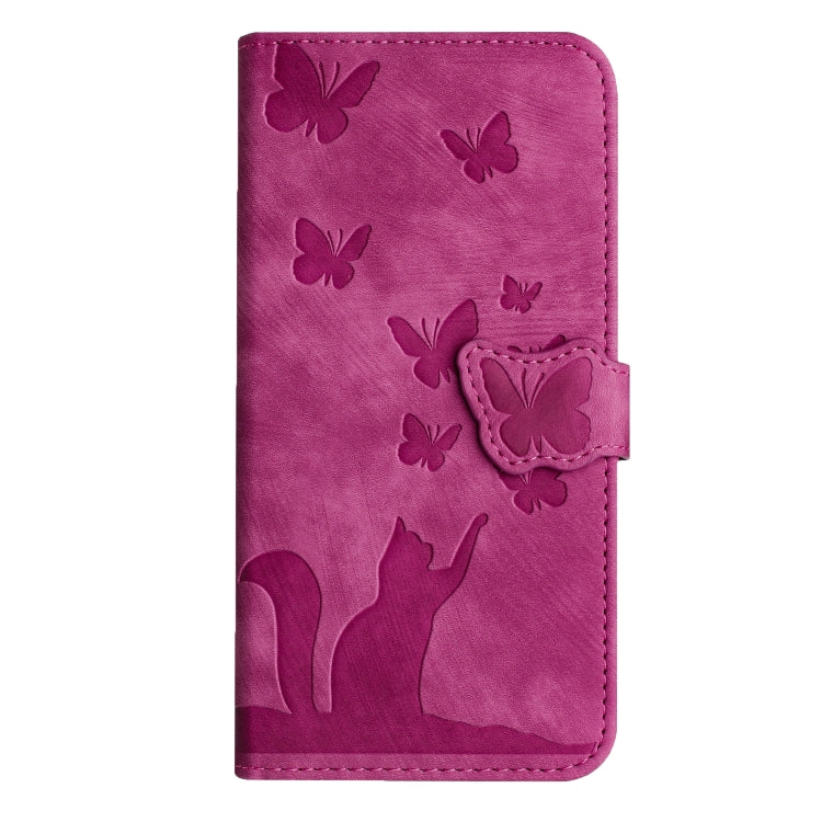 For Samsung Galaxy S25 5G Butterfly Cat Embossing Flip Leather Phone Case(Pink) - free shipping - PMC Jewellery - Order now!