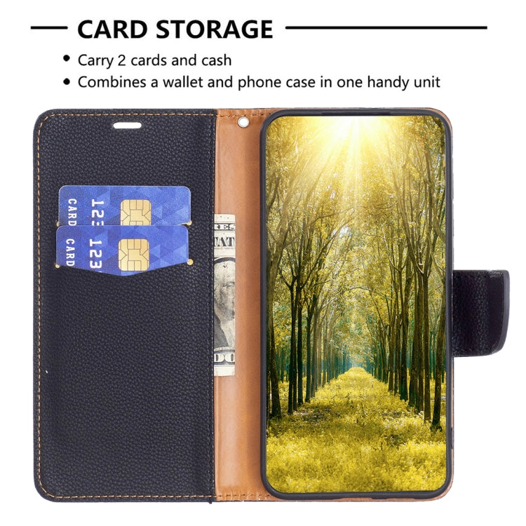 For Samsung Galaxy S25 5G Litchi Texture Pure Color Flip Leather Phone Case(Black) - Galaxy S25 5G Cases by PMC TechLife | Online Shopping South Africa | PMC TechLife | Buy Now Pay Later Mobicred