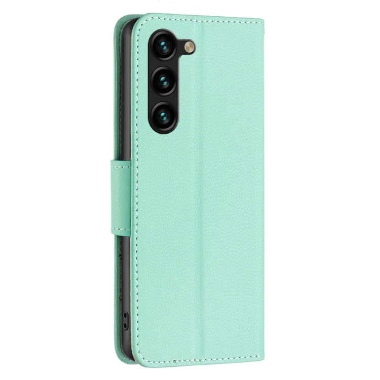 For Samsung Galaxy S25+ 5G Litchi Texture Pure Color Flip Leather Phone Case(Green) - Galaxy S25+ 5G Cases by PMC TechLife | Online Shopping South Africa | PMC TechLife | Buy Now Pay Later Mobicred